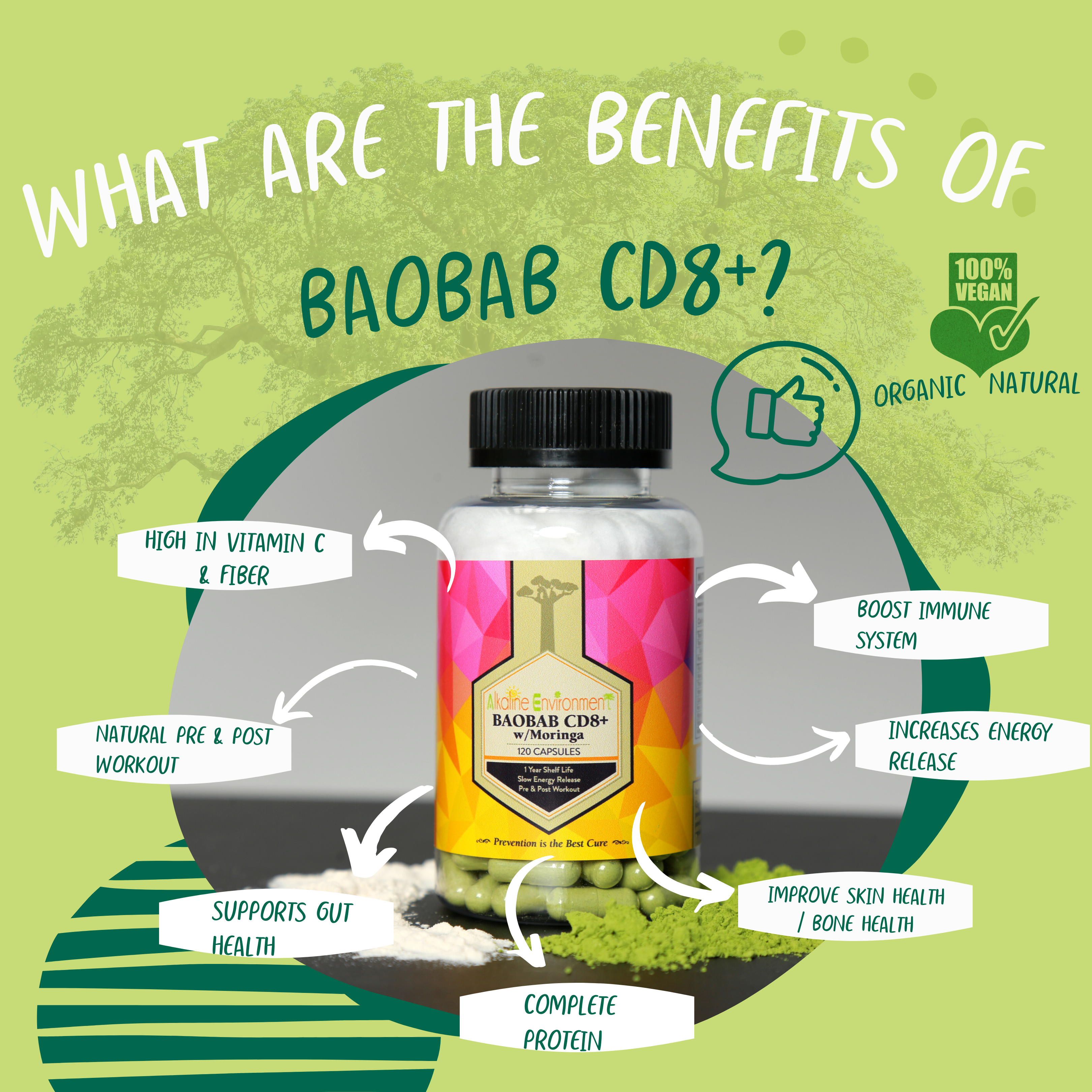 Baobab CD8+ w/Moringa Capsules